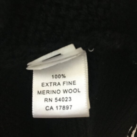 Banana Republic Black Merino Wool Poncho xs/s - Picture 7 of 8